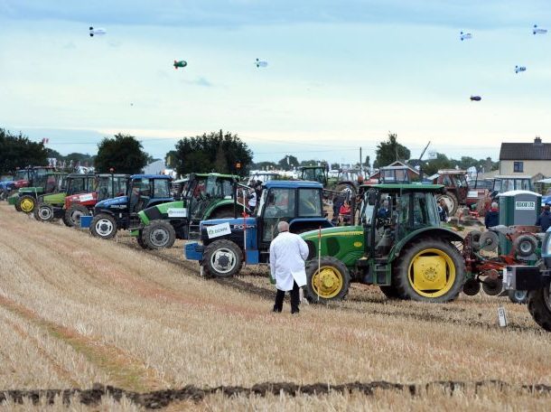 Tractors prepare for the Ploughing Championships