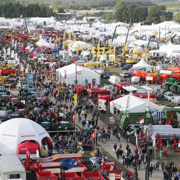 Overhead view of the Ploughing Championships 2016