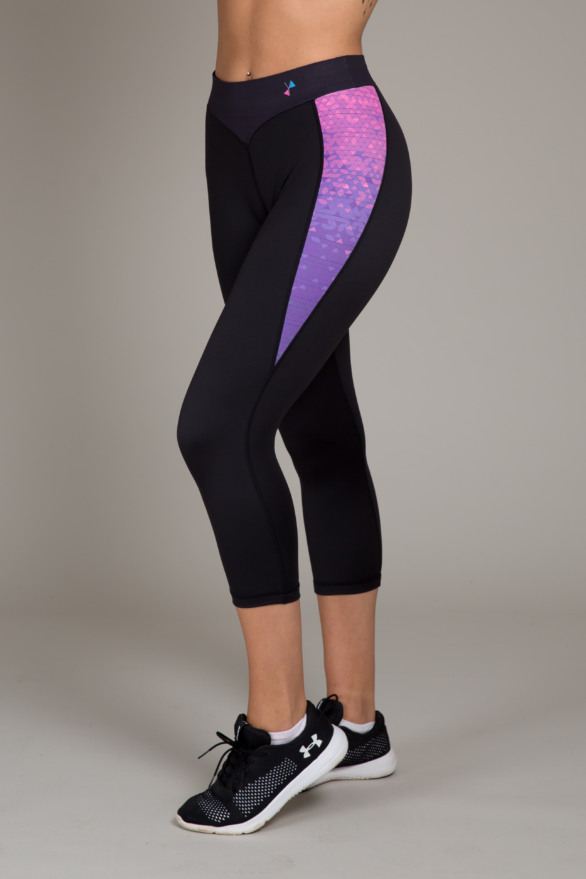 Pink Capris leggings - yoga pants for women - fitness clothes